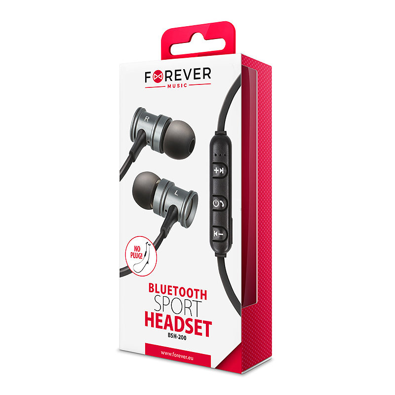 Forever Bluetooth headphones BSH-200 silver - Billede 3