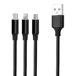 Alternative view of Forever 3in1 cable USB - Lightning + USB-C + microUSB 1,2 m 2A black