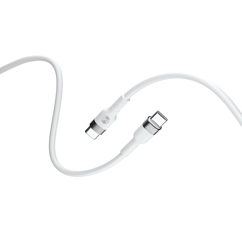 Forever Flexible cable USB-C - USB-C 2,0 m 60W white