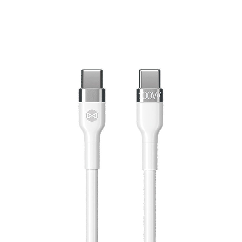 Forever Flexible cable USB-C - USB-C 2,0 m 100W white
