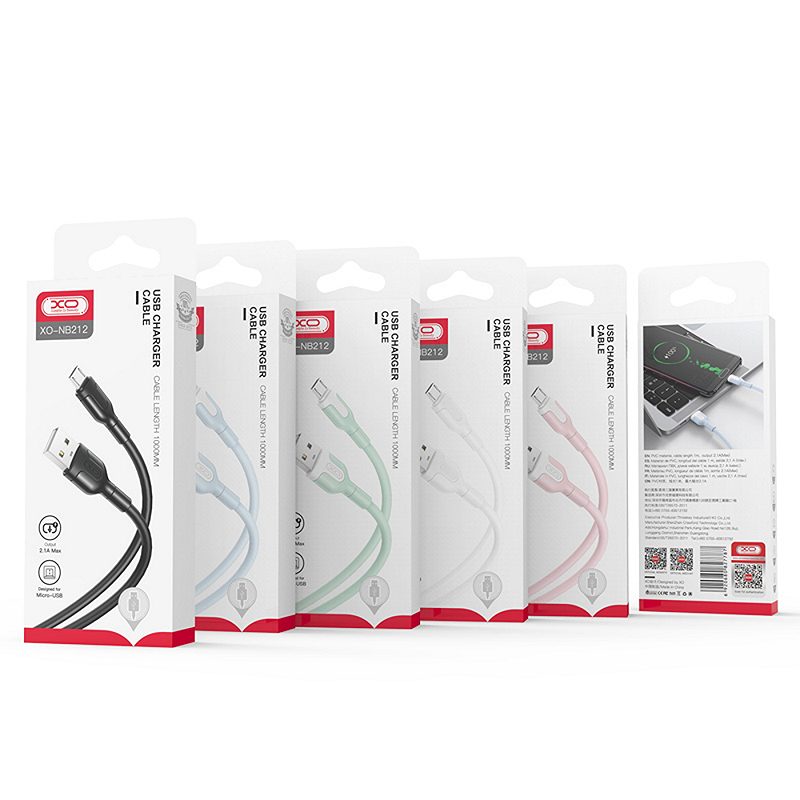 Alternative view of XO cable NB212 USB - USB-C 1,0 m 2,1A white