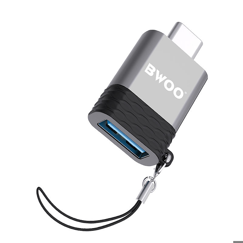 BWOO Adapter USB - USB-C Gray OTG BZ-35 - Billede 5
