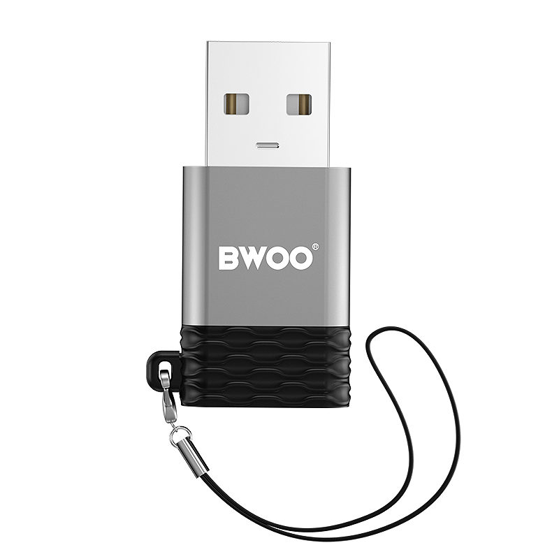 BWOO Adapter USB-C - USB Gray OTG BZ-38 - Billede 4
