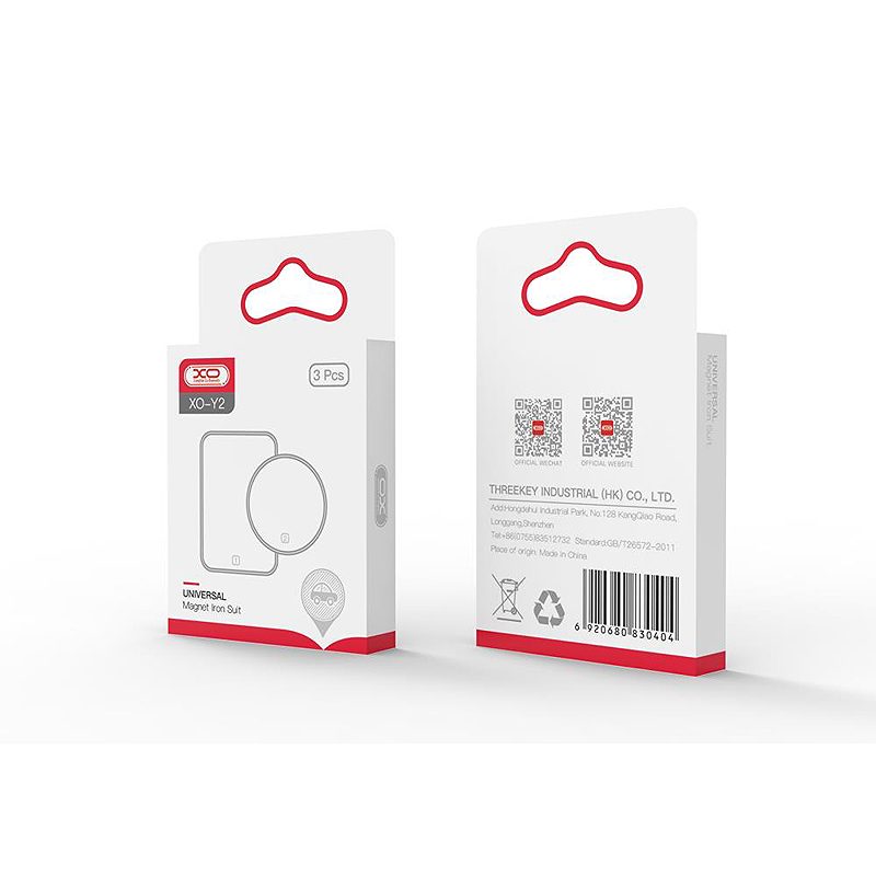 Alternative view of XO Y2 a set of stickers for the magnetic holder silver plates 3pcs