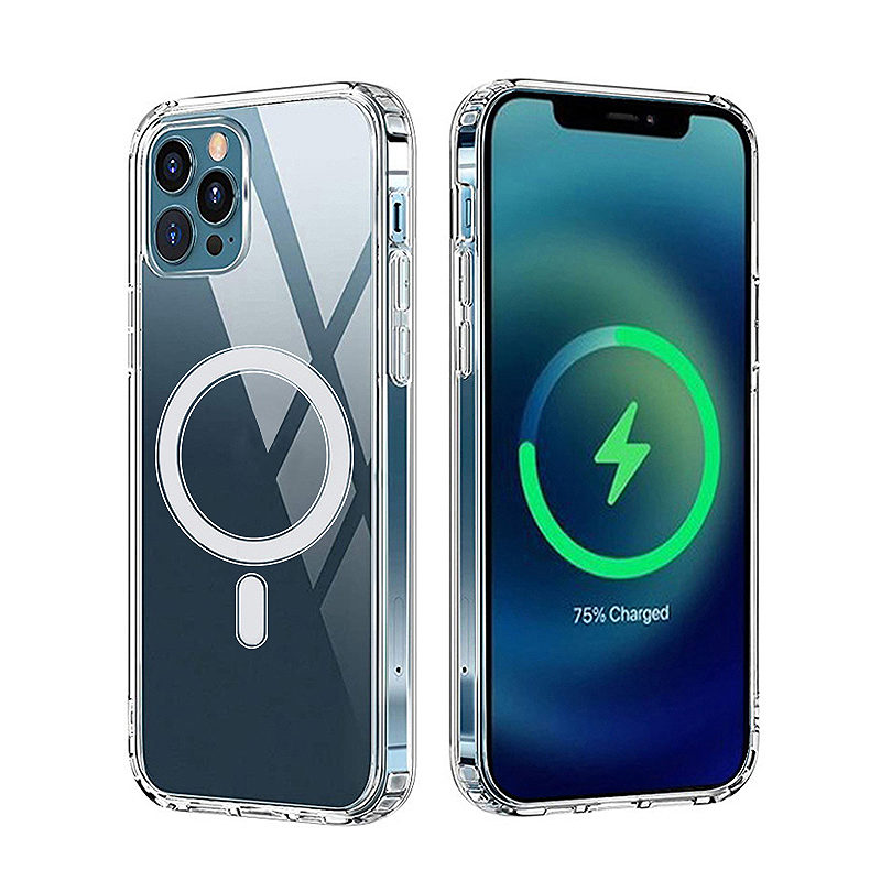 Anti Shock 1,5 mm Mag case for iPhone 12 / 12 Pro 6,1" transparent big hole