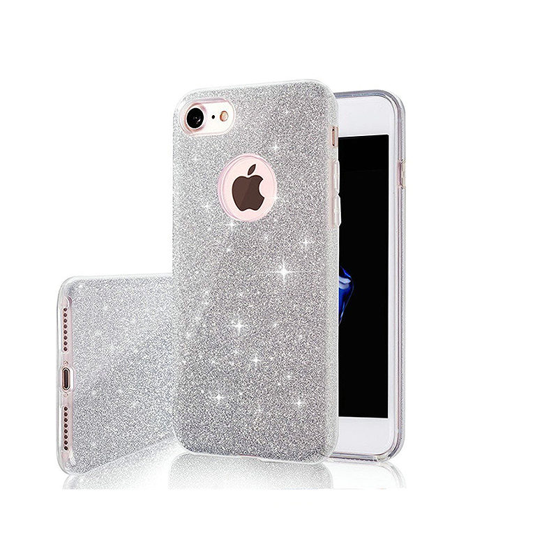 Glitter 3in1 case for iPhone 14 6,1" silver