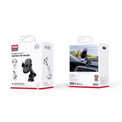 Alternative view of XO car holder C121 black with suction cup