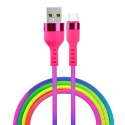 Alternative view of Setty USB-USB-C kabel rainbow