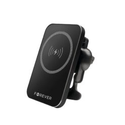Forever car holder for air vent MACH-100 magnetic with wireless charging black 15W