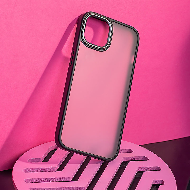 Satin Matt case for iPhone 15 Plus 6,7" black