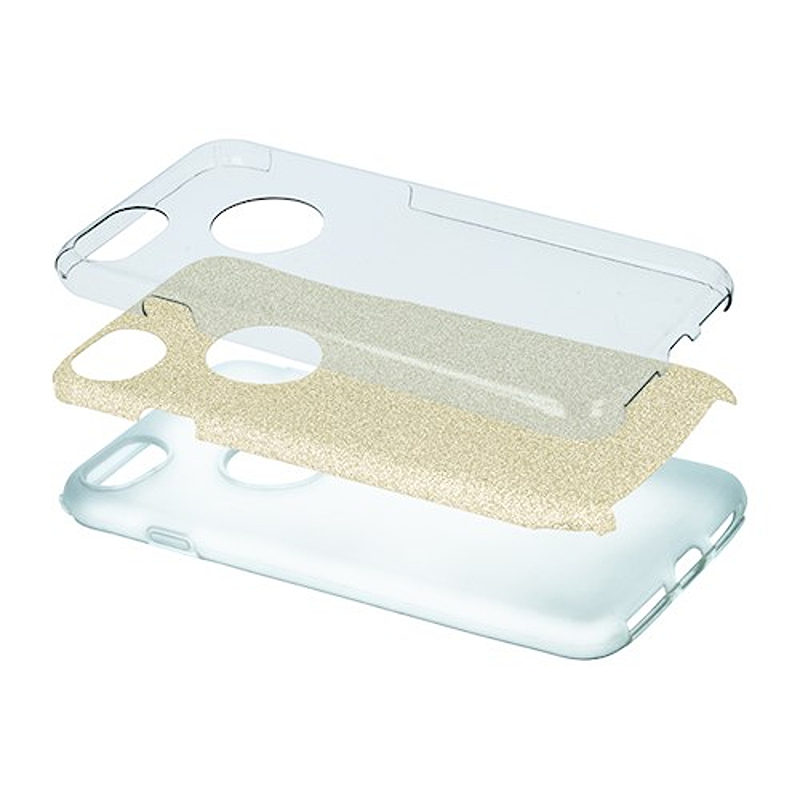Glitter 3in1 case for iPhone 15 6,1" gold