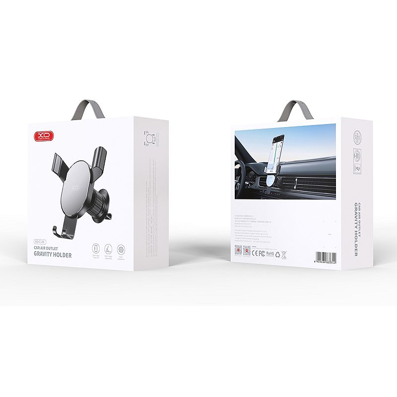 XO car holder 126 silver-black for air outlet - Billede 2
