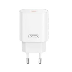 Alternative view of XO wall charger CE25 PD 25W 1x USB-C white + cable USB-C - Lightning