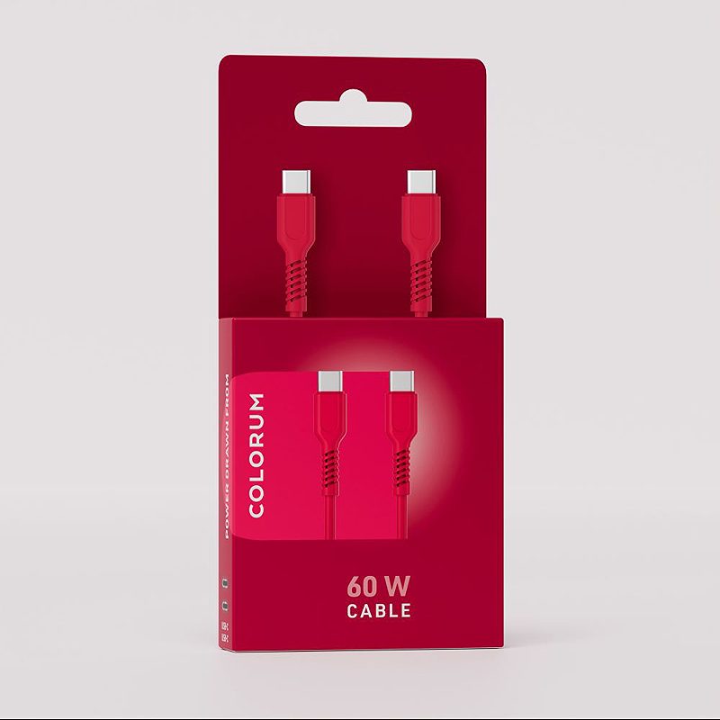 COLORUM cable USB-C - USB-C 1,8m 3A CK60-CC-02 xMagenta