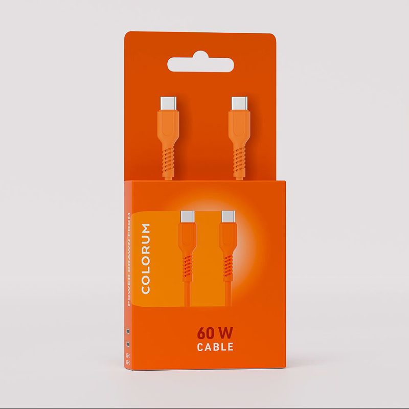 COLORUM cable USB-C - USB-C 1,8m 3A CK60-CC-10 xOrange
