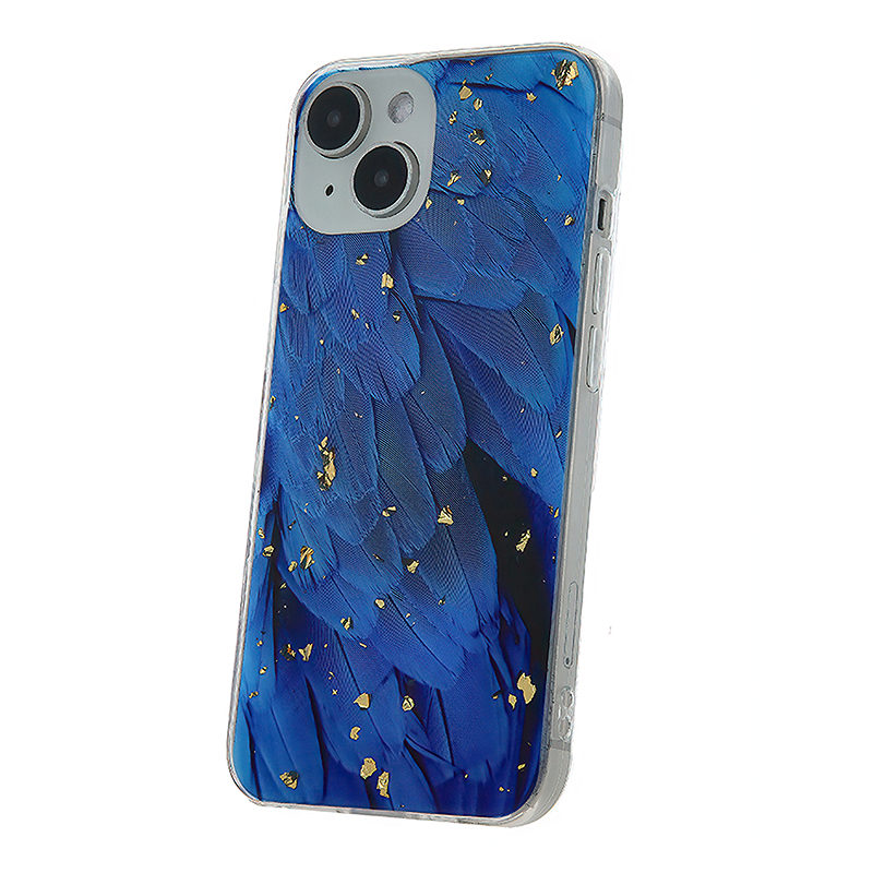 Gold Glam case for Samsung Galaxy A35 5G blue