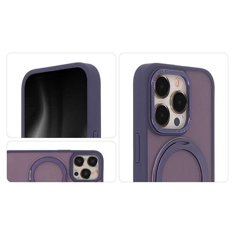Secure Spinning Mag Case for iPhone 14 6,1" purple