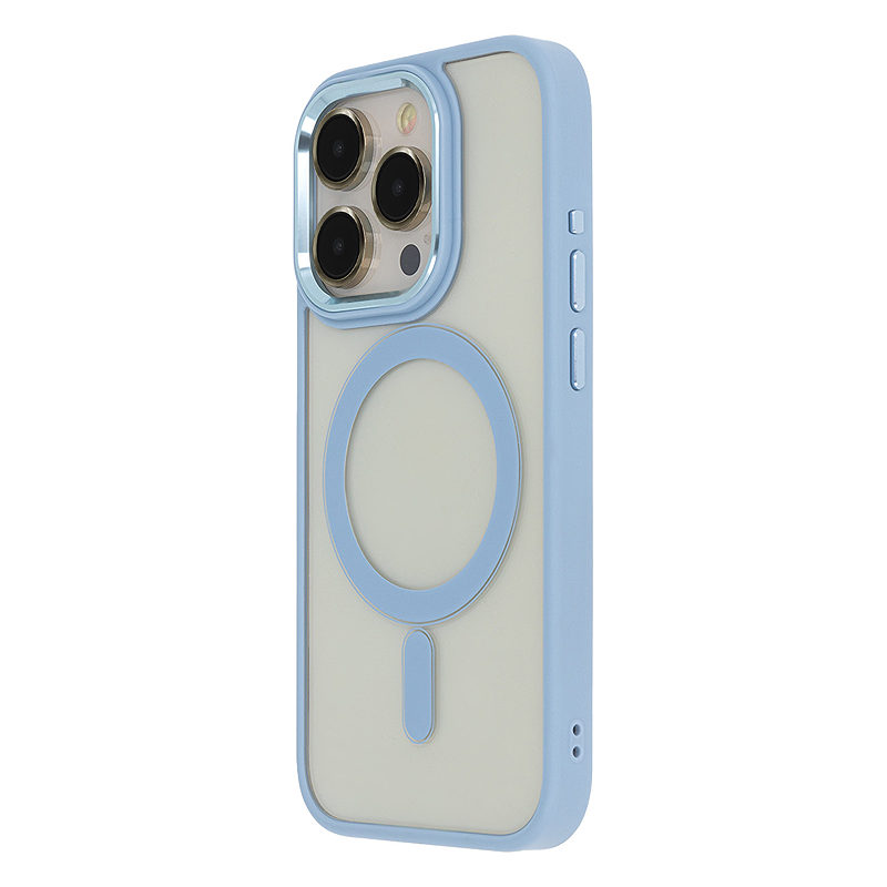 Satin Elegant Mag Case for iPhone 15 Plus 6,7" blue