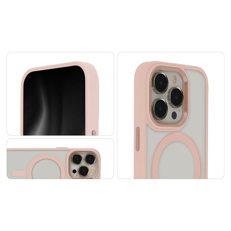 Satin Elegant Mag Case for iPhone 15 Plus 6,7" pink