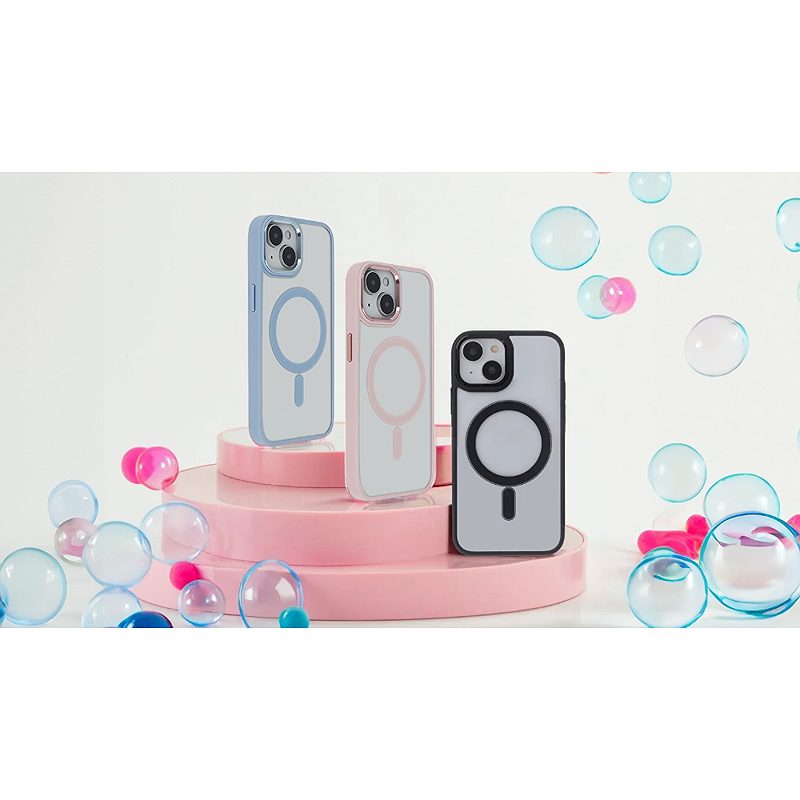 Satin Elegant Mag Case for iPhone 15 Plus 6,7" pink