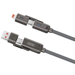 Alternative view of XO cabel NB275 4w1 USB-C - Lightning + USB - USB-C 60W 1,0m szary