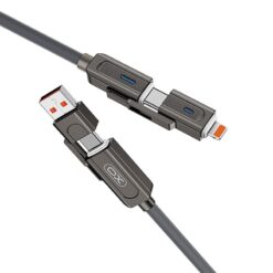 XO cabel NB275 4w1 USB-C - Lightning + USB - USB-C 60W 1,0m szary - Billede 3