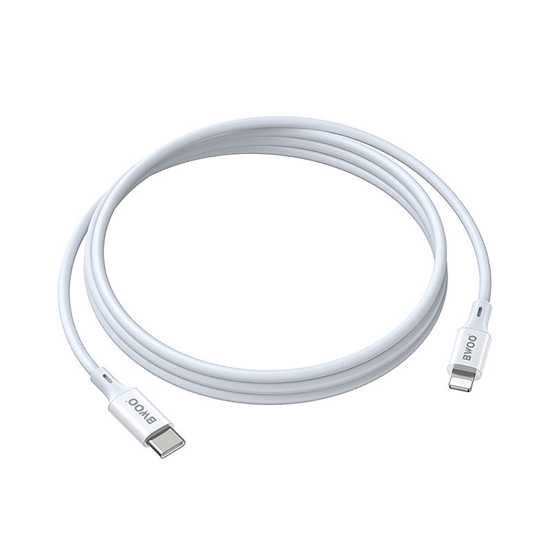 Alternative view of BWOO Cable USB-C - Lightning 1m 27W ABS + TPE X283 C-L white