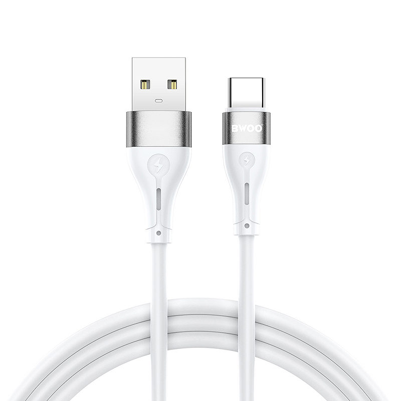 BWOO Cable USB - USB-C 1m 3A Minimalist Silicone White X280C