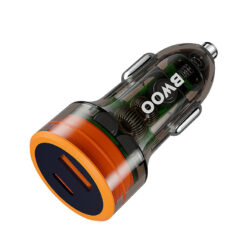 BWOO PD car charger 1x USB-C - USB-A port 38W transparent - Billede 4