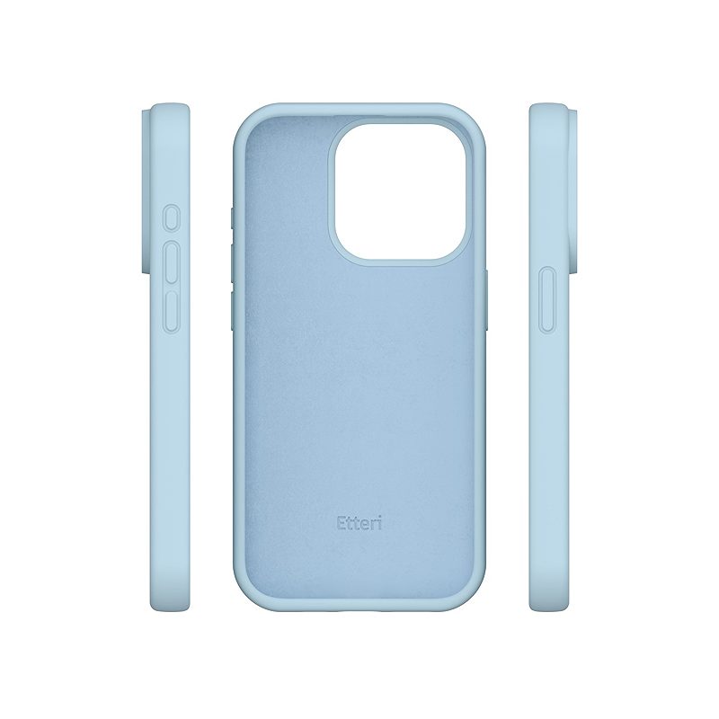 Etteri Silicone case for iPhone 15 Pro Max 6,7" light blue