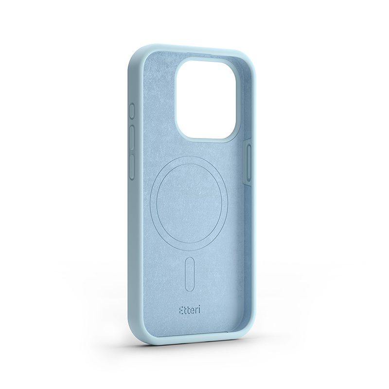 Etteri Silicone case for iPhone 12 / 12 Pro 6,1" light blue