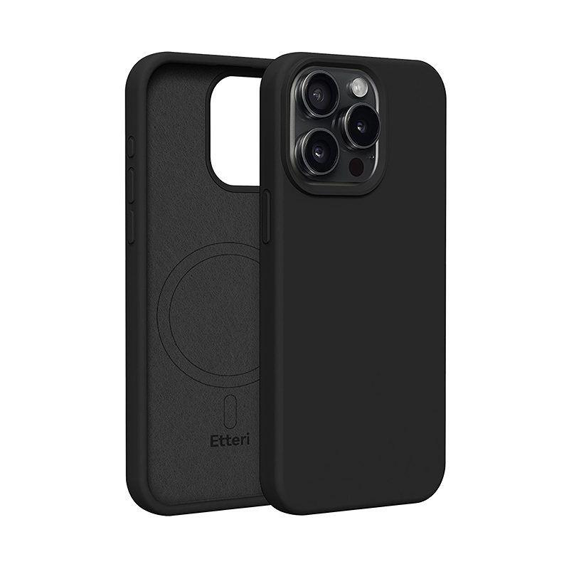 Etteri Silicone Mag case for iPhone 12 / 12 Pro 6,1" black