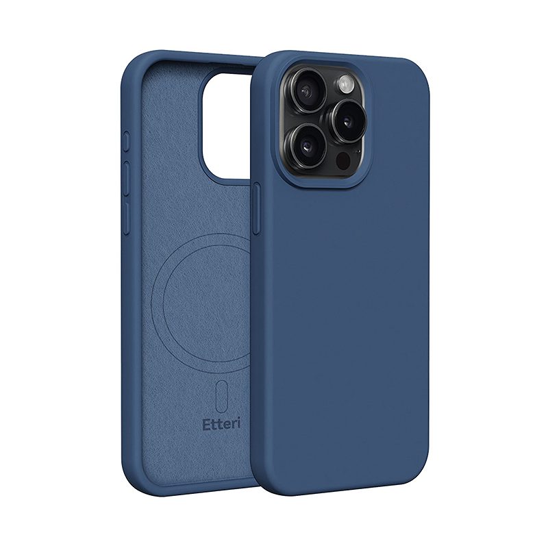 Etteri Silicone Mag case for iPhone 12 / 12 Pro 6,1" dark blue