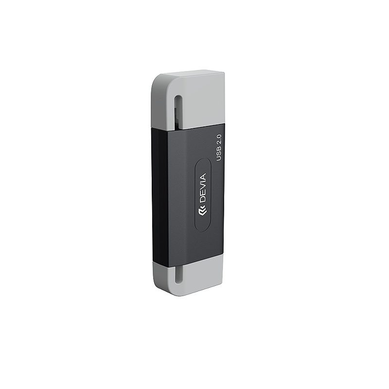 Devia card reader 2in1 EL239 USB/USB-C 2.0 black - Billede 4