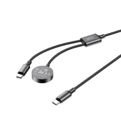 Alternative view of XO wireless inductive charger CX030 black for Apple Watch with cable USB-C -USB-C