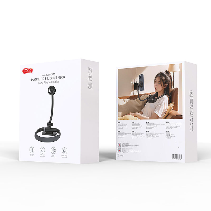 XO holder universal stand for neck C156 magnetic black for MagSafe - Billede 4