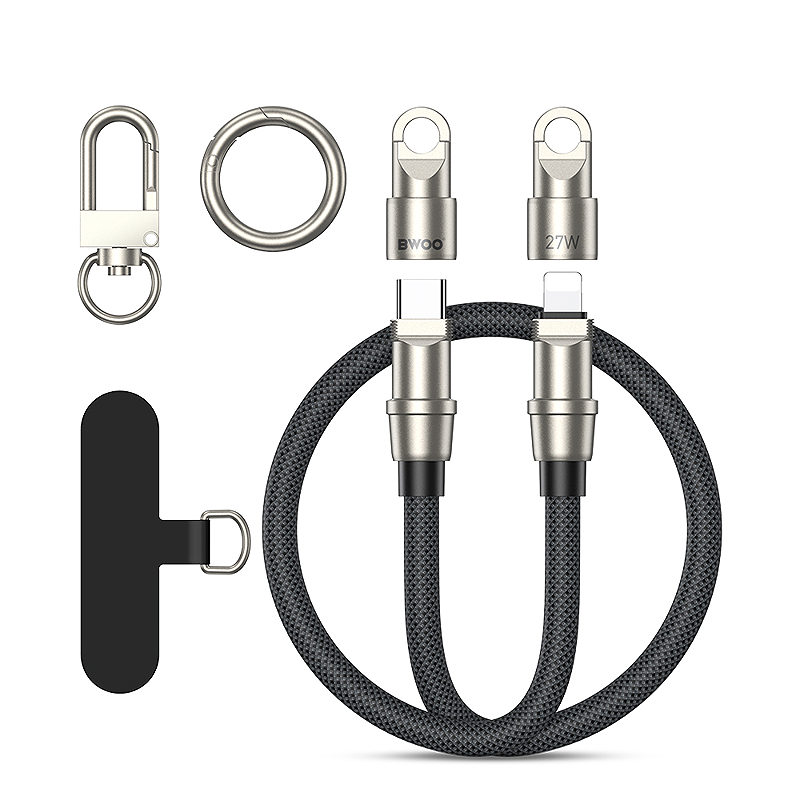 Alternative view of BWOO Lanyard Cable USB-C - Lightning 1.2m 27W with strap