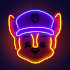 Alternative view of Hanging neon LED Paw Patrol on plexiglass - Chase OW-130346