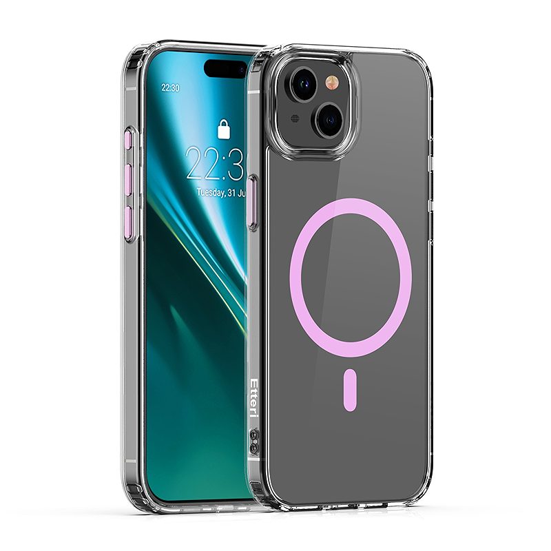 Etteri Color Mag case for iPhone 15 6,1" pink