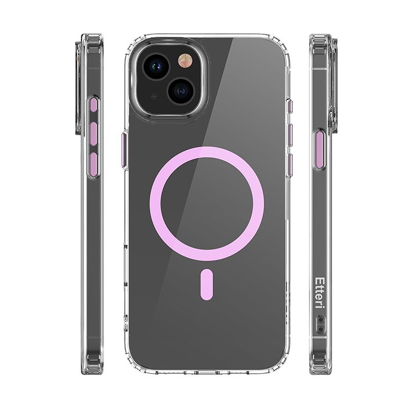 Etteri Color Mag case for iPhone 15 6,1" pink