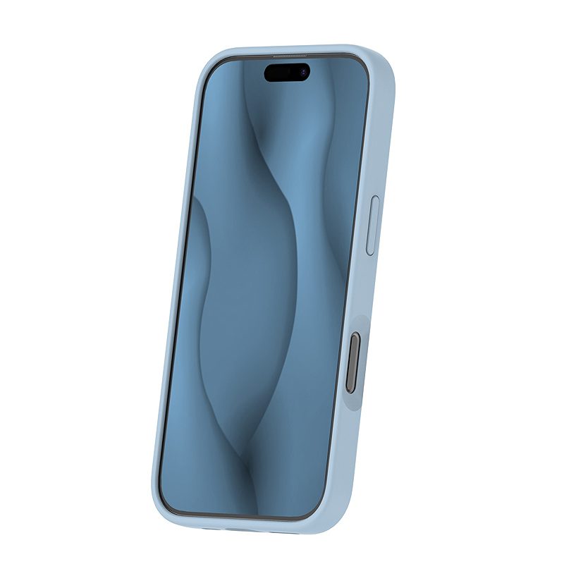 Silicone Thin Mag case for iPhone 16 Pro 6,3" light blue