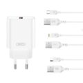 XO wall charger CE33 QC 18W 1x USB white + cable Lightning
