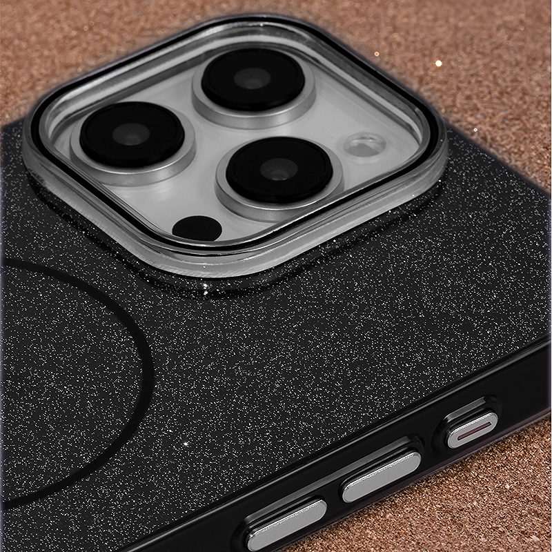 Glitter Thin Mag case for iPhone 15 Pro 6,1" black