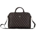 Guess Computer Bag New 4G Zipper Pocket & Triangle Logo for 15" Laptop Black