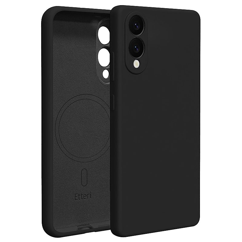Etteri Silicone Mag case for Samsung Galaxy S25 Edge black