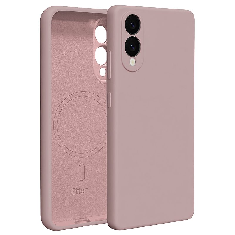 Etteri Silicone Mag case for Samsung Galaxy S25 Edge light pink