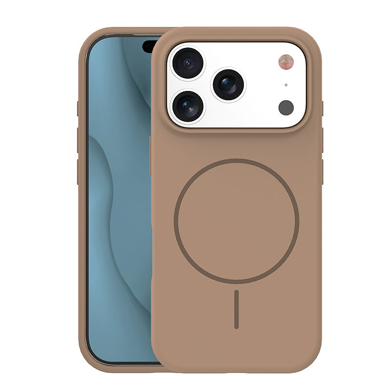 Silicone Thin Mag case for iPhone 17 Pro Max 6,9" / 18 Pro Max 6,9" brown