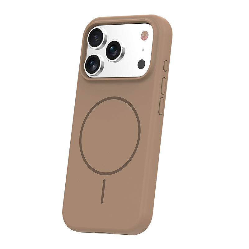 Silicone Thin Mag case for iPhone 17 Pro Max 6,9" / 18 Pro Max 6,9" brown