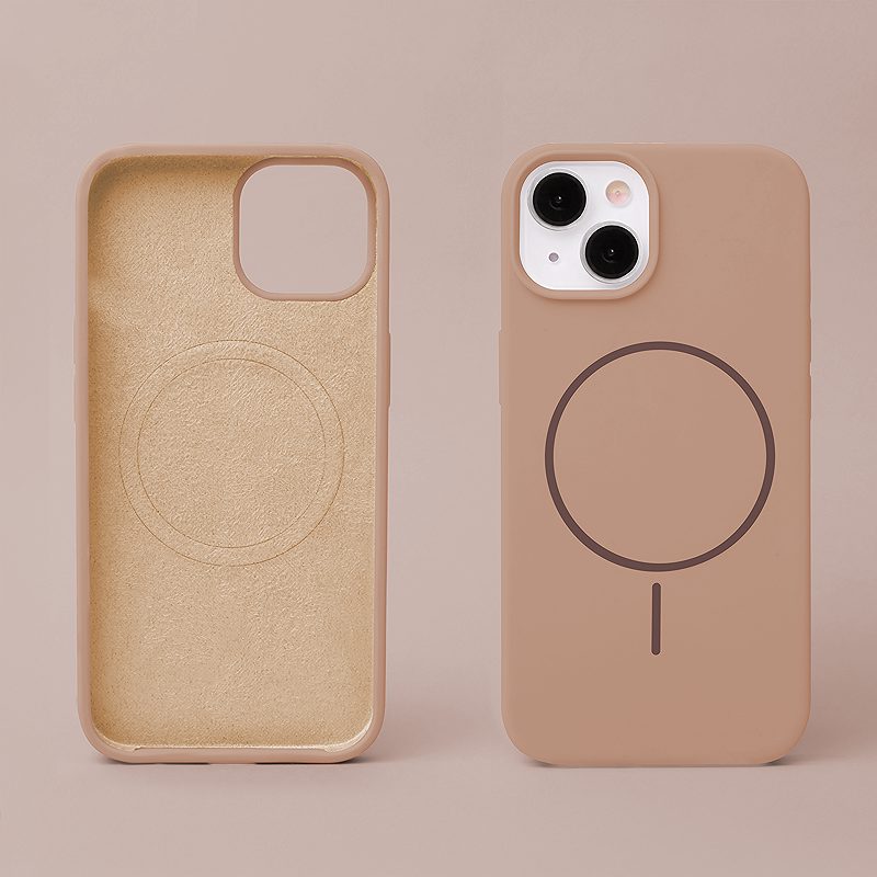 Silicone Thin Mag case for iPhone 17 Air 6,6" brown