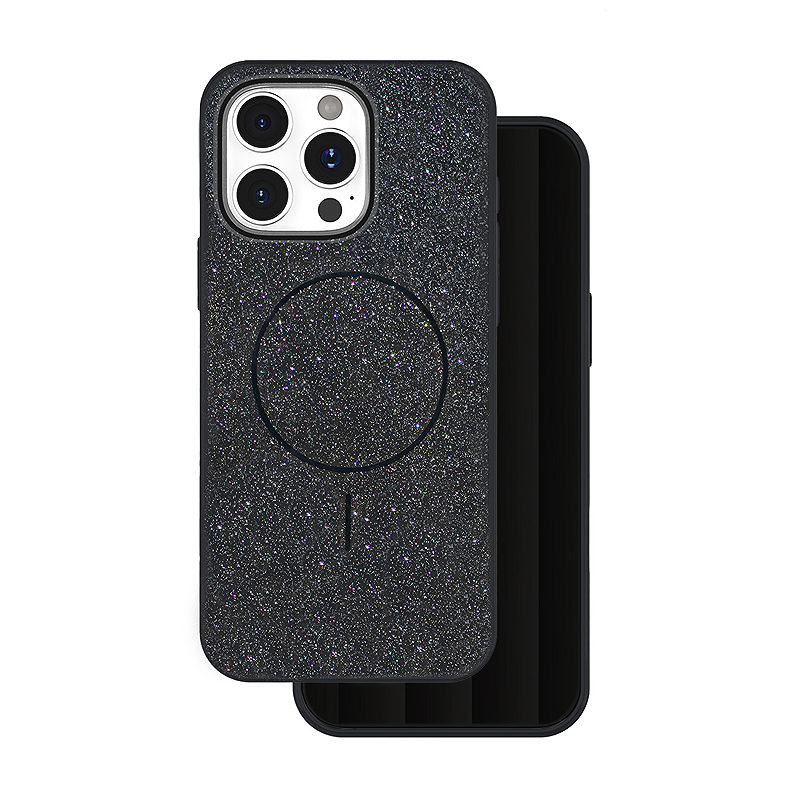 Glitter Thin Mag case for iPhone 17 6,3" black